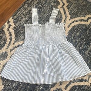 Stripe smocked top